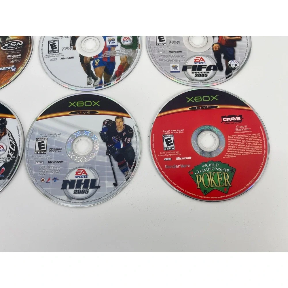 10 XBOX Live Games - Madden -NCAA Football - NHL 2005/2006 +